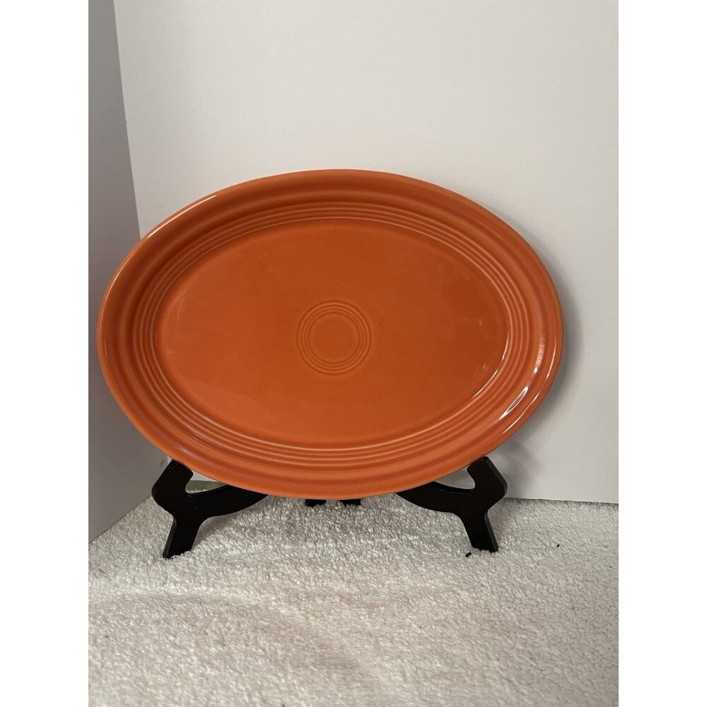 Fiestaware Poppy Orange Large Platter Fiesta Homer Laughlin USA HLC